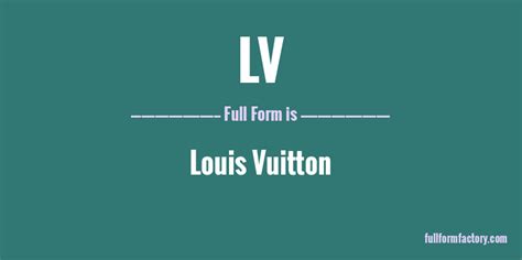 lv abbreviation francais|Lv full form.